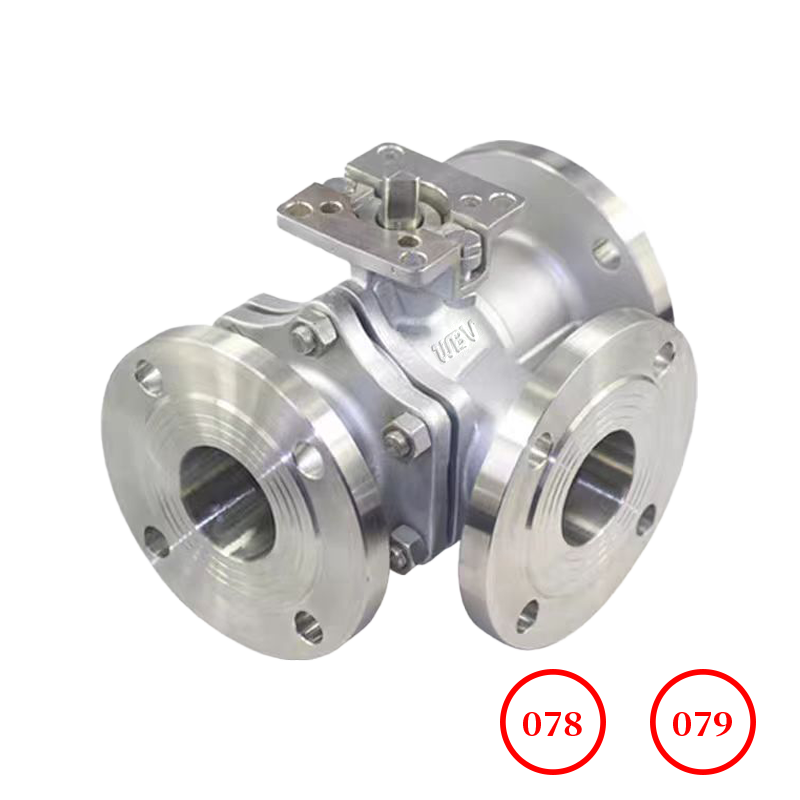 機(jī)械部法蘭高平臺(tái)三通球閥 JB flange high-platform tee ball valve Q44-Q45F-16