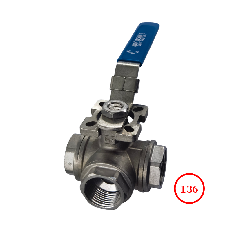 內(nèi)螺紋高平臺(tái)三通球閥 RC high-platform tee ball valve Q14/Q15F-64